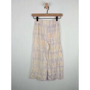 Zara Girls Fluid Linen Tie Dye Wide Leg Pants Size 13/14 Summer Beach